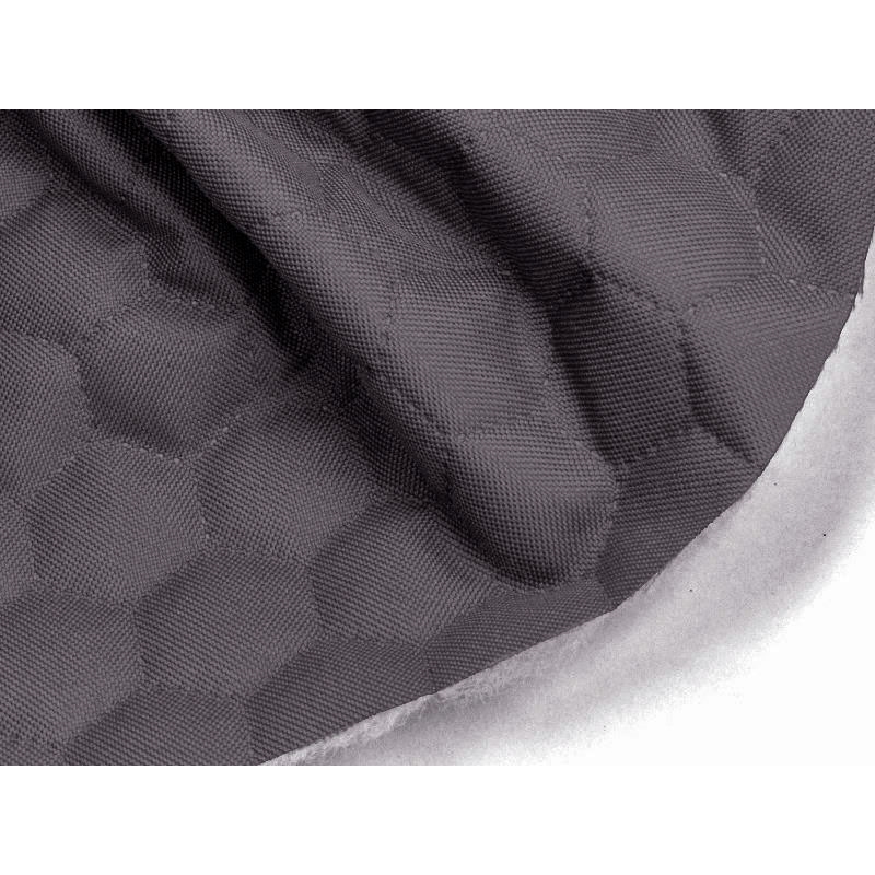 Quilted polyester fabric Oxford 600d pu*2 waterproof honeycomb (155) grey 160 cm 1 mb