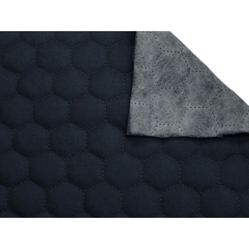 Quilted polyester fabric Oxford 600d pu*2 waterproof honeycomb (117) navy blue 160 cm mb