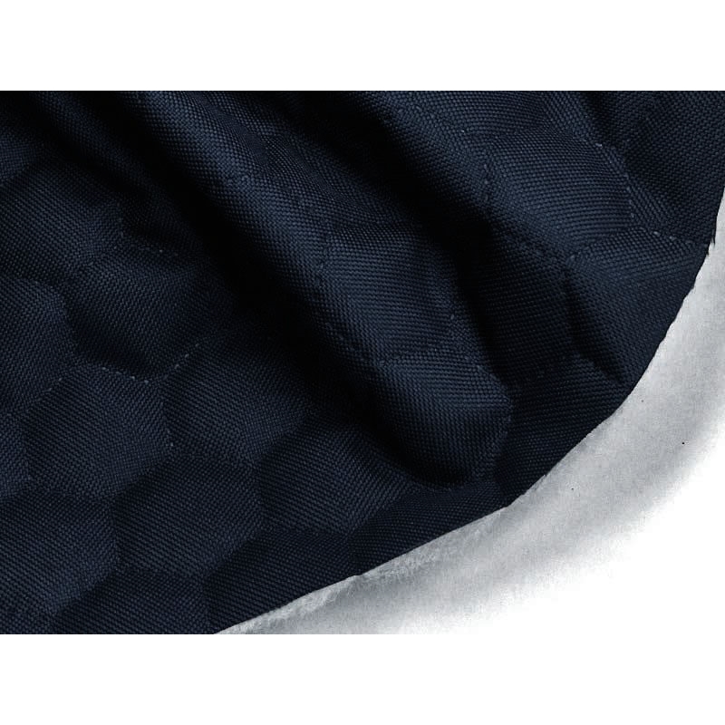 Quilted polyester fabric Oxford 600d pu*2 waterproof honeycomb (117) navy blue 160 cm mb