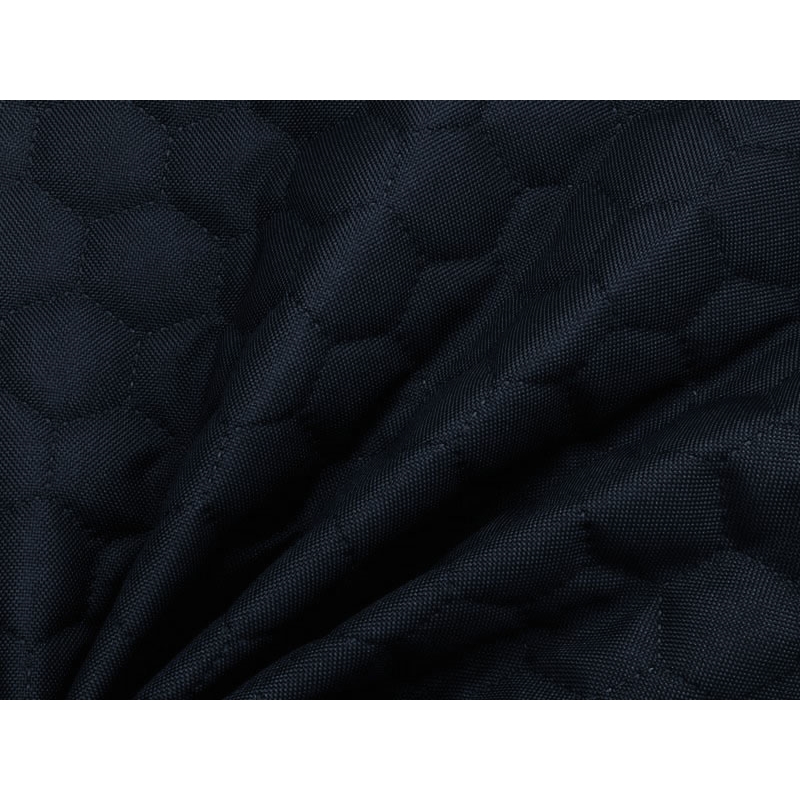 Quilted polyester fabric Oxford 600d pu*2 waterproof honeycomb (117) navy blue 160 cm 25 mb