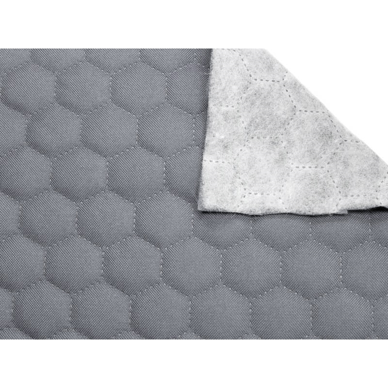Quilted polyester fabric Oxford 600d pu*2 waterproof honeycomb (032) light grey 160 cm 25 mb