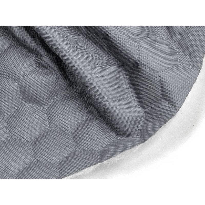 Quilted polyester fabric Oxford 600d pu*2 waterproof honeycomb (032) light grey 160 cm 25 mb