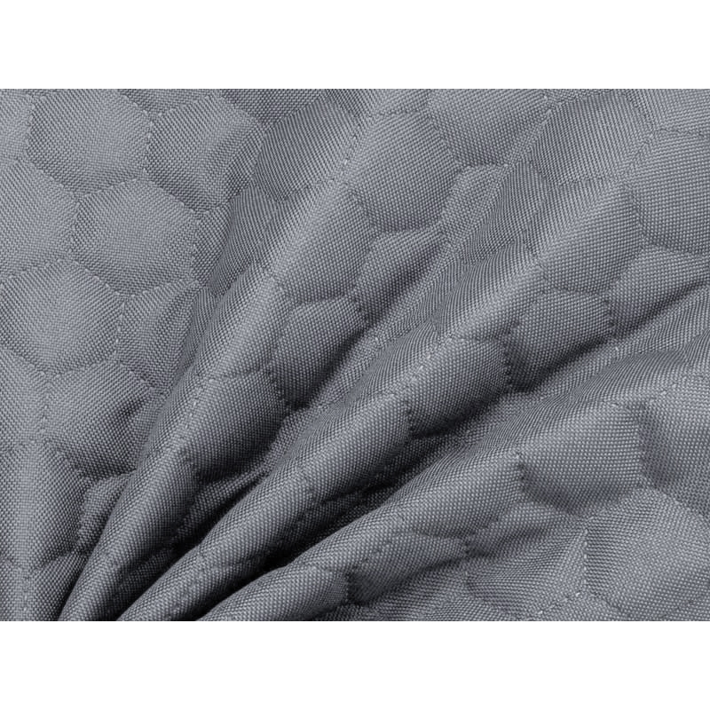 Quilted polyester fabric Oxford 600d pu*2 waterproof honeycomb (032) light grey 160 cm
