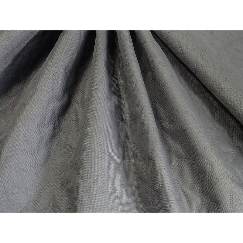 Polyester-steppstoff 600d pu-beschichtet sterne grau 160 cm 25 lm