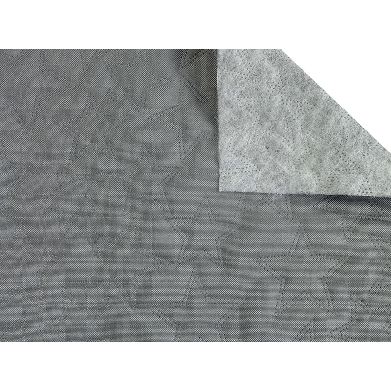 Prošívaná polyesterová tkanina 600d pu hvězdy šedá 160 cm 1 m