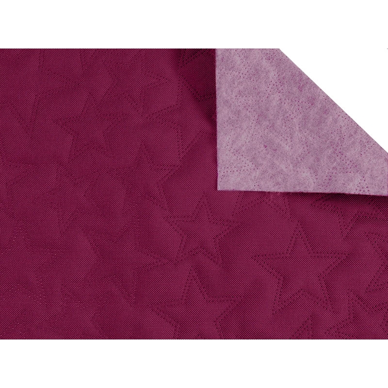Prošívaná polyesterová tkanina 600d pu hvězdy amarant 160 cm 1 m