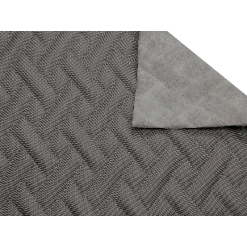 Quilted polyester fabric Oxford 600d pu*2 waterproof premium (134) grey 160 cm 25 mb