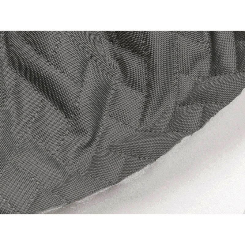 Quilted polyester fabric Oxford 600d pu*2 waterproof premium (134) grey 160 cm 25 mb