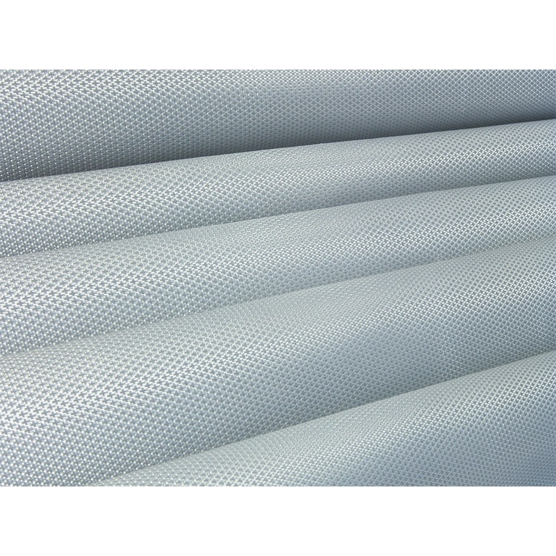 Polyester decorative fabric pvc covered silver 148 cm 50 mb