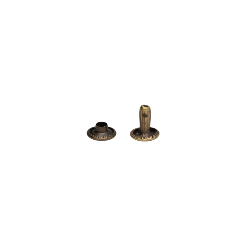 METAL  RIVET TWO-SIDED LUX 8/3/9 MM OLD GOLD