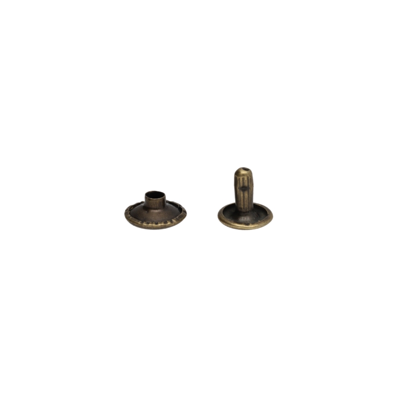 METAL   RIVET TWO-SIDED LUX 10/3/9 MM OLD GOLD