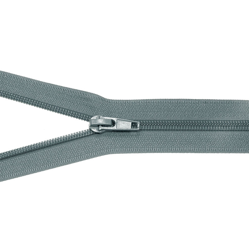 NYLON READY ZIPPER 5 AUTO LOCK OPEN END 75 CM (913) GRAY