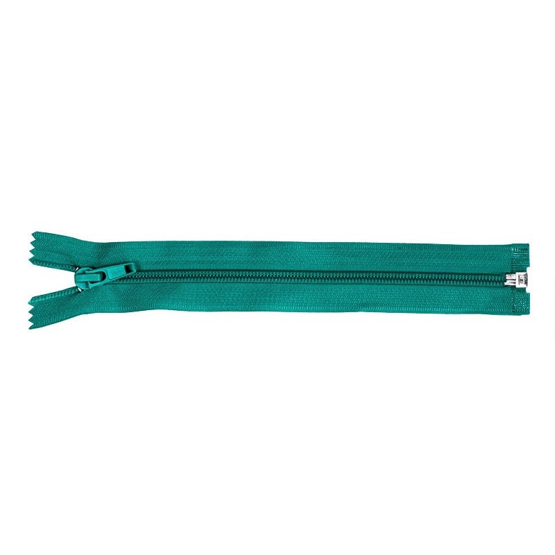 NYLON READY ZIPPER 5  AUTO LOCK OPEN END 55 CM (906) TURQUOISE