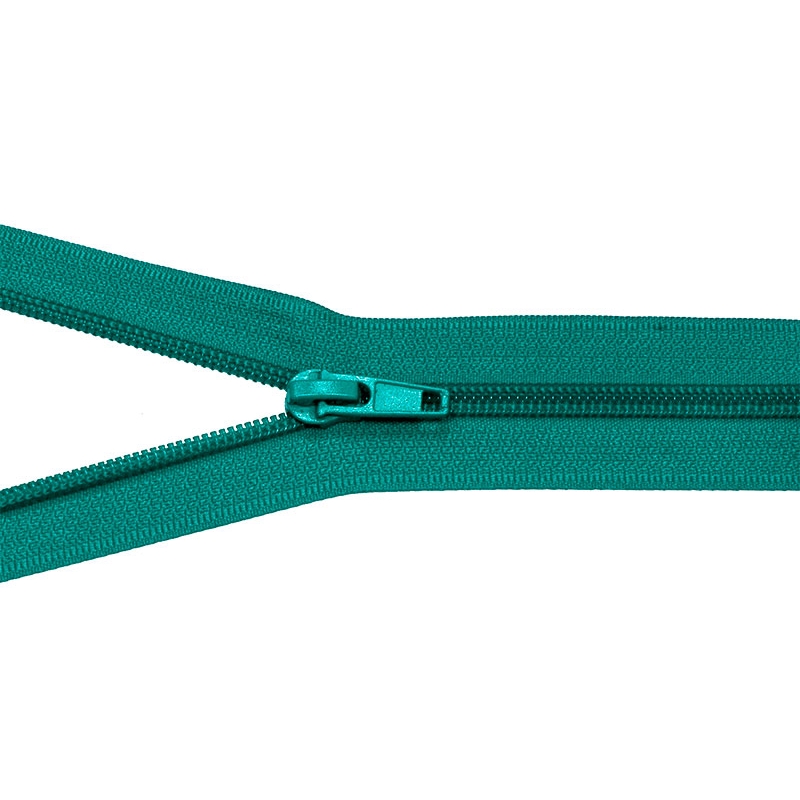 NYLON READY ZIPPER 5  AUTO LOCK OPEN END 55 CM (906) TURQUOISE