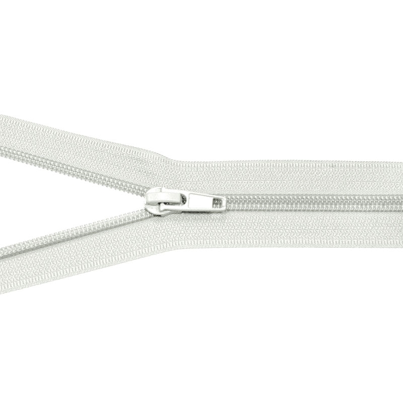 NYLON READY ZIPPER 5  AUTO LOCK CLOSE END 16 CM (337) LIGHT GRAY