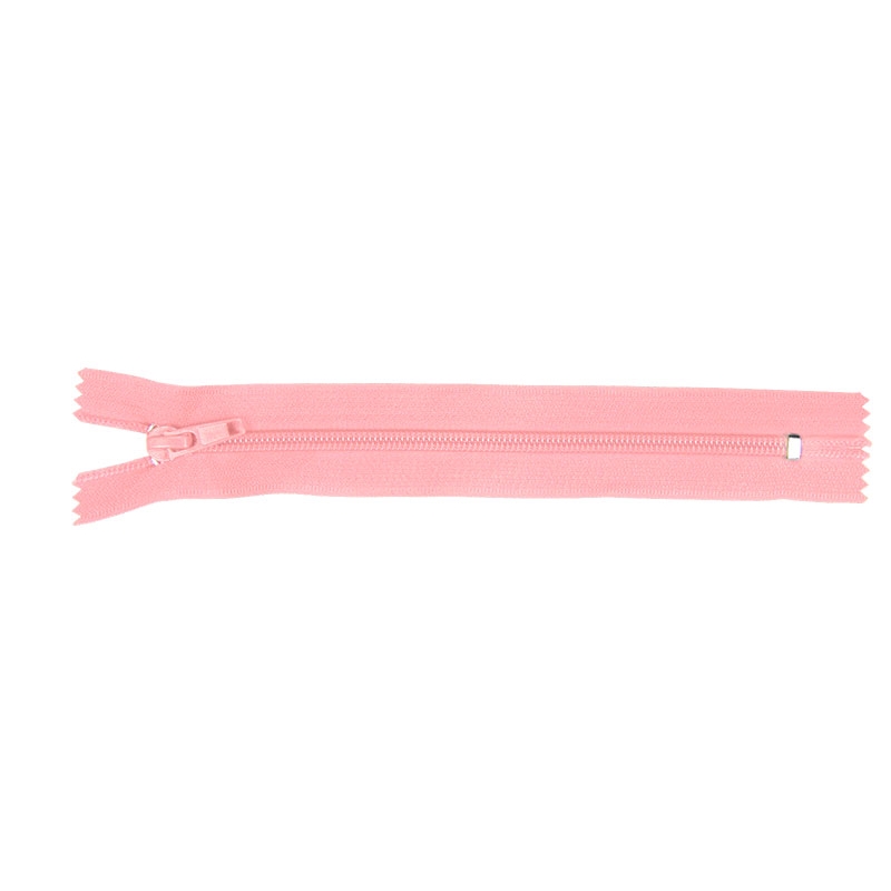 NYLON READY ZIPPER 5 AUTO LOCK CLOSE END 16 CM (512) PINK