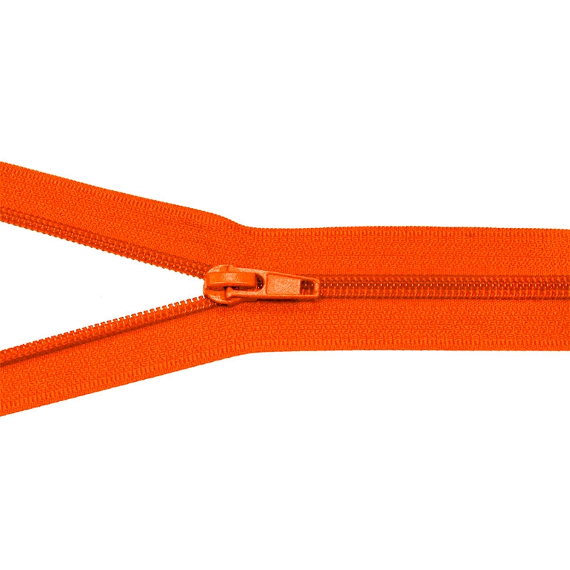 SPIRÁLOVÝ ZIP ŠÍŘE 5 AUTO LOCK NEDĚLITELNÝ 16 CM ORANŽOVÝ 523