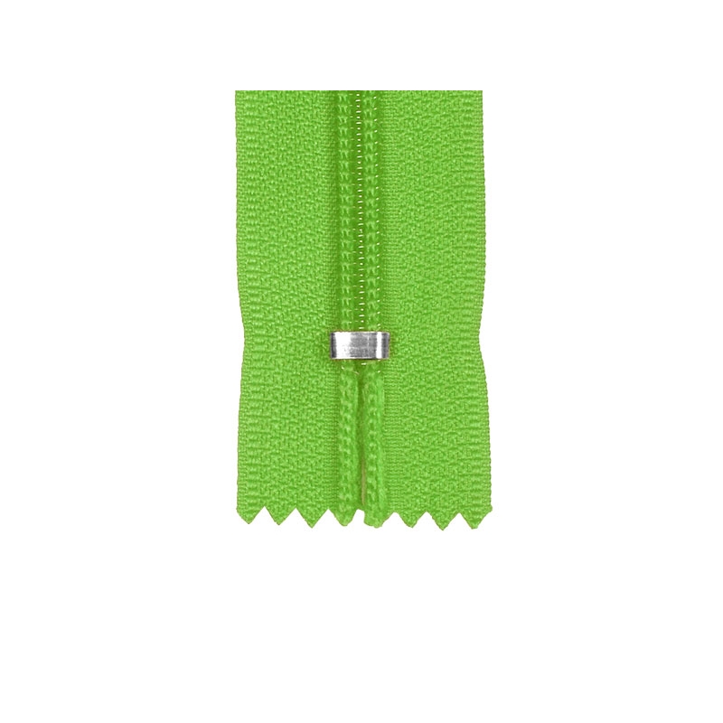 NYLON READY ZIPPER 5 AUTO LOCK CLOSE END 16 CM (536) GREEN