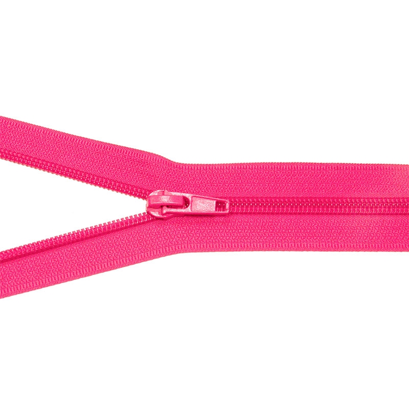 NYLON READY ZIPPER 5 AUTO LOCK CLOSE END 16 CM (516) PINK