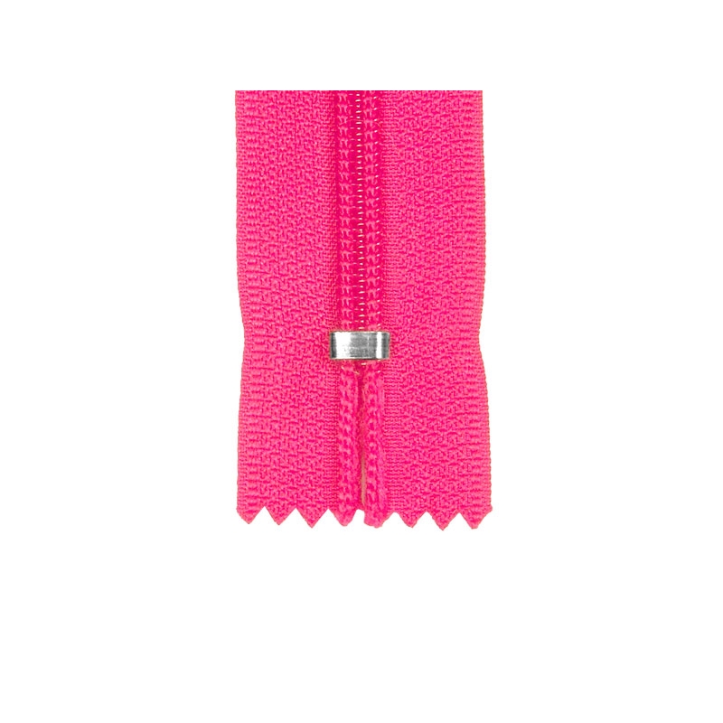 NYLON READY ZIPPER 5 AUTO LOCK CLOSE END 16 CM (516) PINK