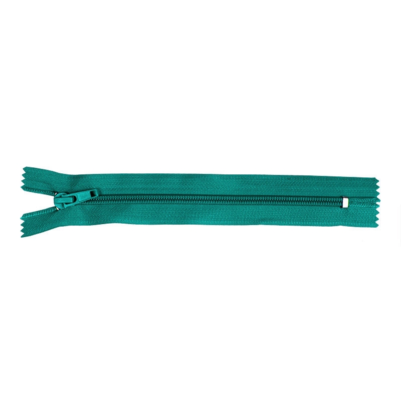 NYLON READY ZIPPER 5  AUTO LOCK CLOSE END 16 CM (906) TURQUOISE