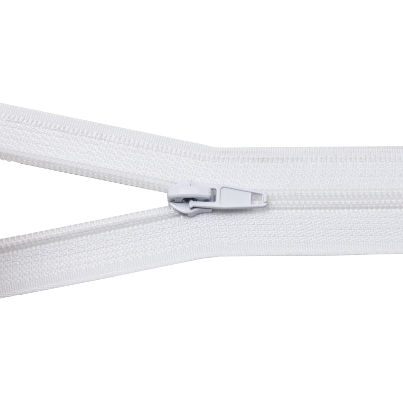 NYLON READY ZIPPER 5 AUTO LOCK OPEN END 50 CM (501) WHITE 50 PCS