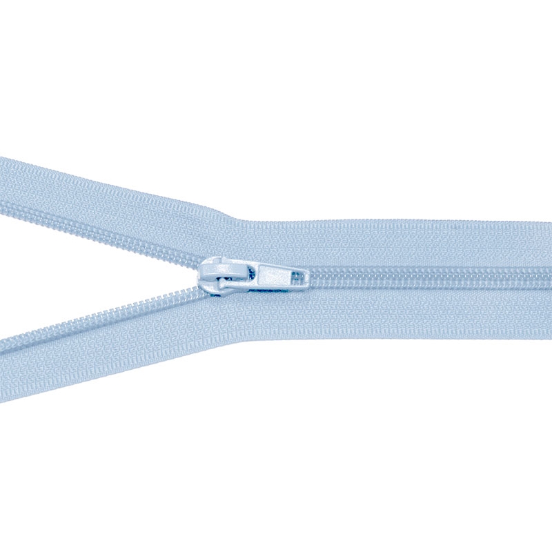 NYLON READY ZIPPER 5   AUTO LOCK OPEN END 85 CM (351) LIGHT BLUE