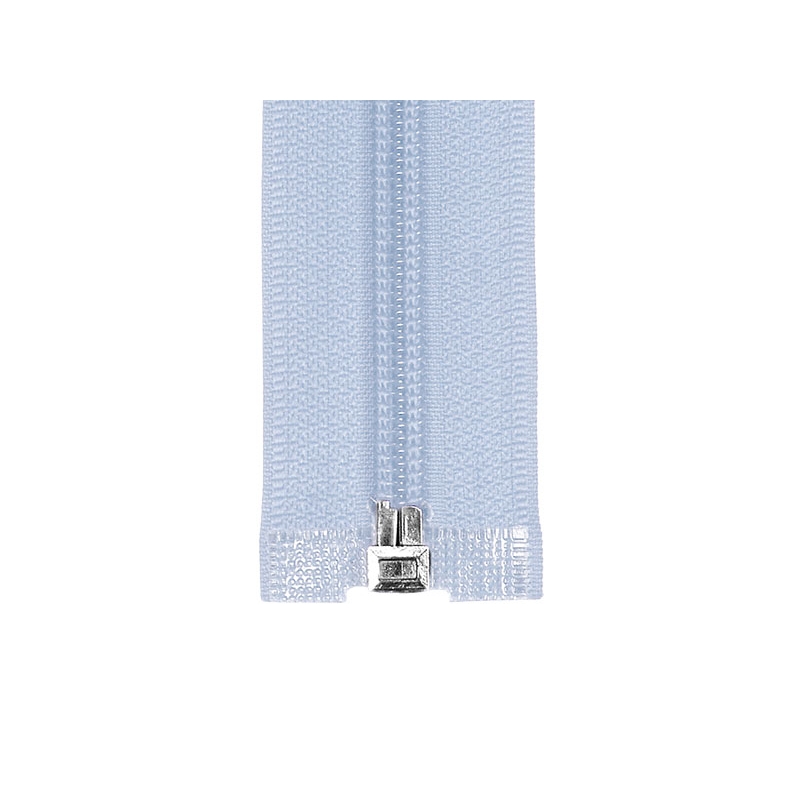 NYLON READY ZIPPER 5   AUTO LOCK OPEN END 50 CM (259) LIGHT BLUE