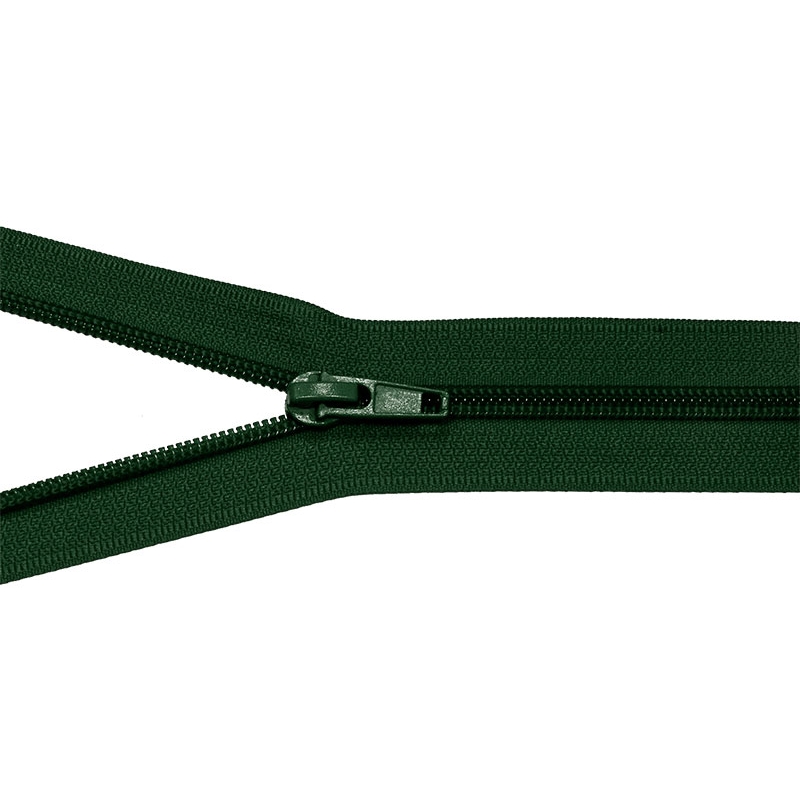 NYLON READY ZIPPER 5  AUTO LOCK OPEN END 45 CM (153) DARK GREEN