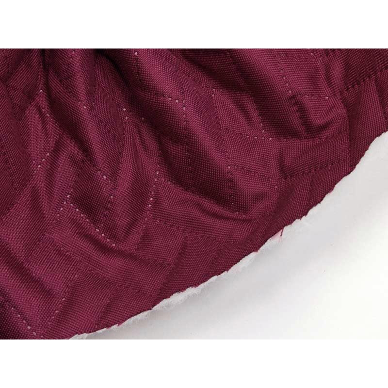 Quilted polyester fabric Oxford 600d pu*2 waterproof premium (525) maroon 160 cm 25 mb