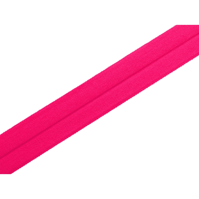 Vázací páska skládaná 20 mm růžová neonová