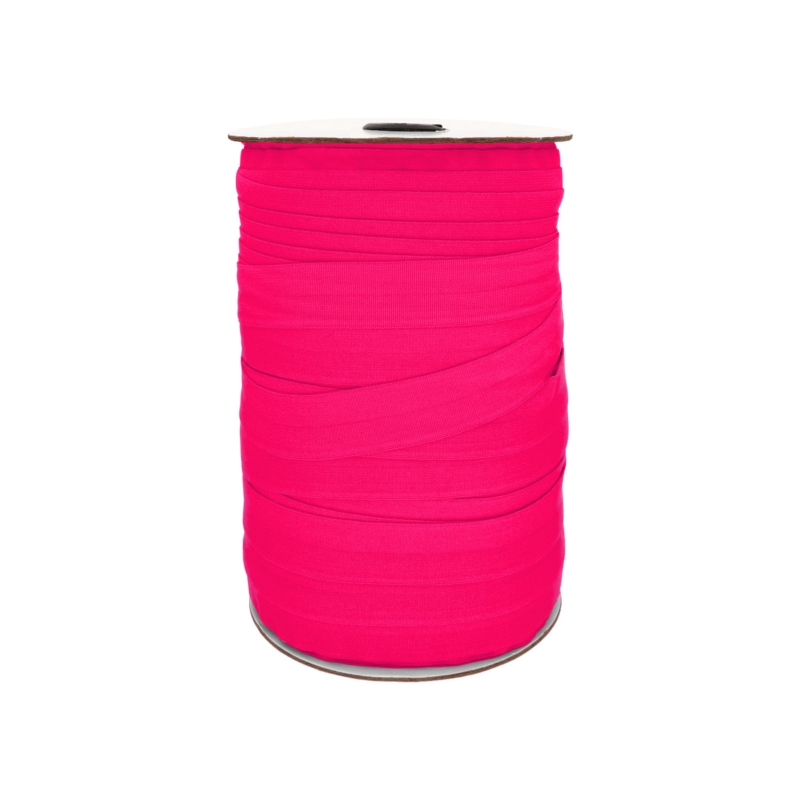 Vázací páska skládaná 20 mm růžová neonová
