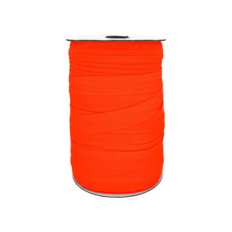 Vázací páska skládaná 20 mm oranžová neonová