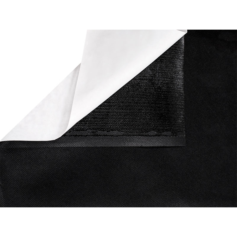 PP NONWOVEN FABRICS WITH     GLUE 150 G/M2 BLACK 160 CM 1 MB