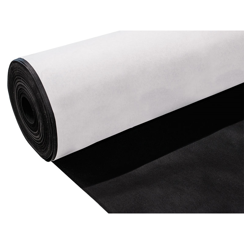 PP NONWOVEN FABRICS WITH     GLUE 150 G/M2 BLACK 160 CM 1 MB