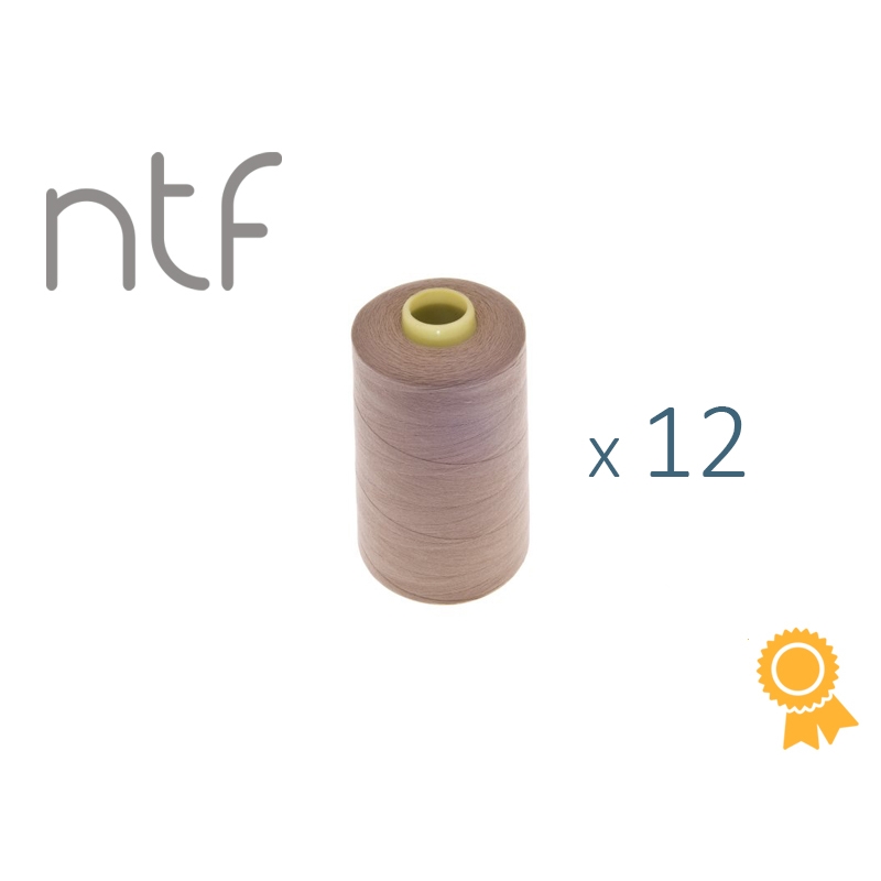 POLYESTER THREADS NTF 40/2 DARK NATURAL A868 1000 M x 12 PCS.