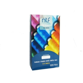 Nici poliestrowe NTF 120 (40/2)  naturalne ciemne A868 1000 m x 12 szt.