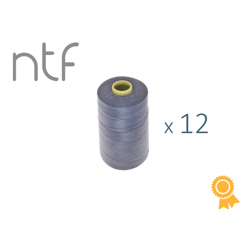 POLYESTER THREADS NTF 40/2 GREY A733 1000 M x 12 PCS.