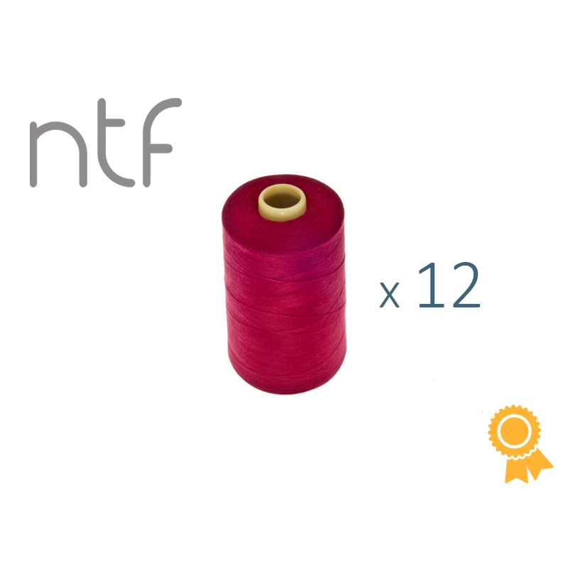 POLYESTER THREADS NTF 40/2 DARK RASPBERRY A567 1000 M x 12 PCS.