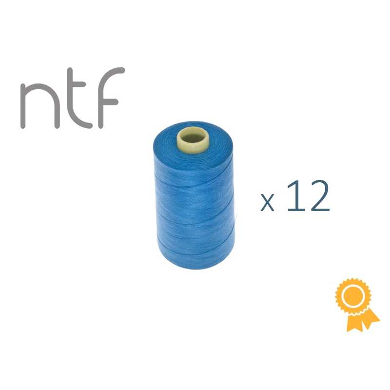 POLYESTER THREADS NTF 40/2 AZURE  A823 1000 M x 12 PCS.