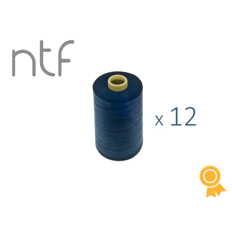 POLYESTER THREADS NTF 40/2 DARK TEAL BLUE A843 1000 M x 12 PCS.