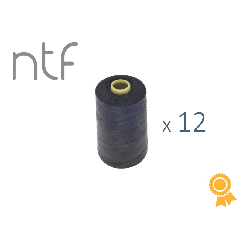 POLYESTER THREADS NTF 40/2 DARK CHARCOAL GREY A750 1000 M x 12 PCS.