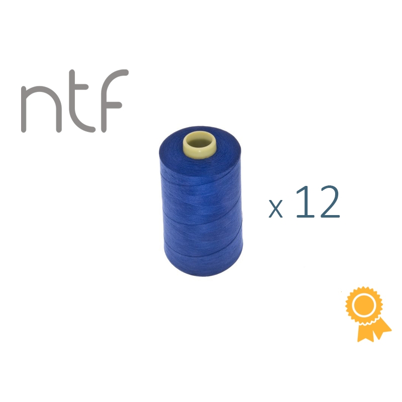 POLYESTER THREADS NTF 40/2 CORNFLOWER BLUE A795 1000 M x 12 PCS.