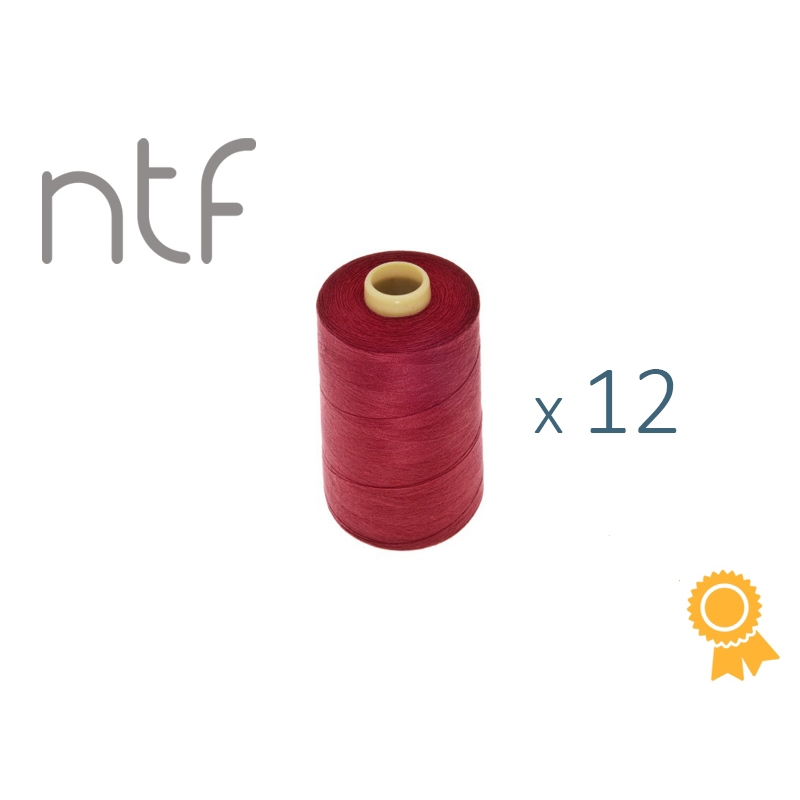 POLYESTER THREADS NTF 40/2 CRIMSON A577 1000 M x 12 PCS.