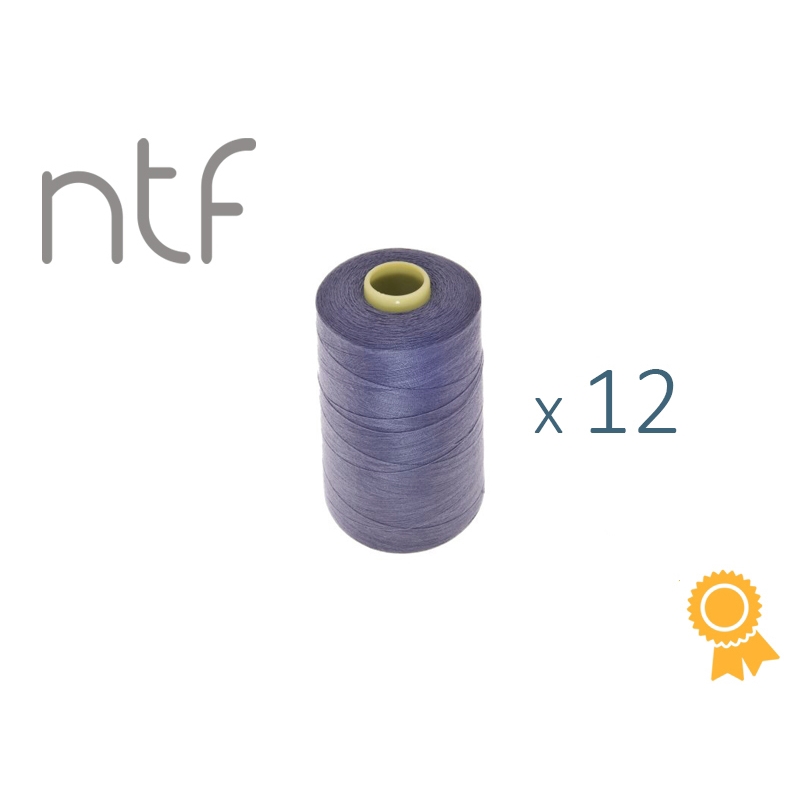 POLYESTER THREADS NTF 40/2 PURPLE DENIM A734 1000 M x 12 PCS.