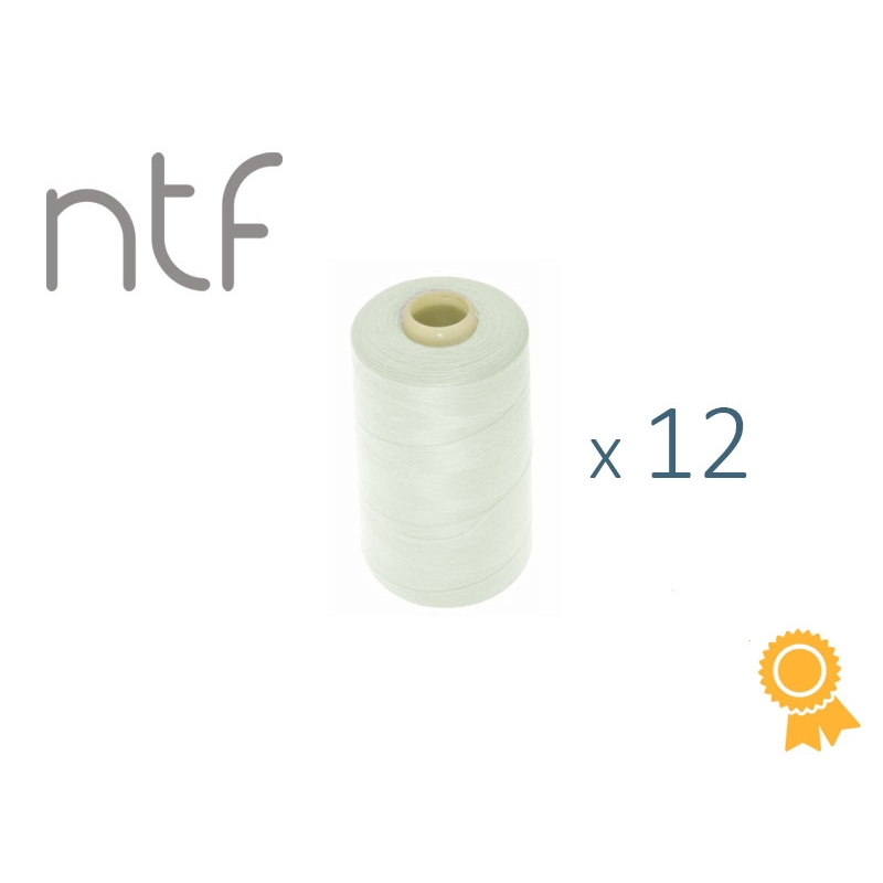 POLYESTER THREADS NTF 40/2 WHITE-BLUE A782 1000 M x 12 PCS.