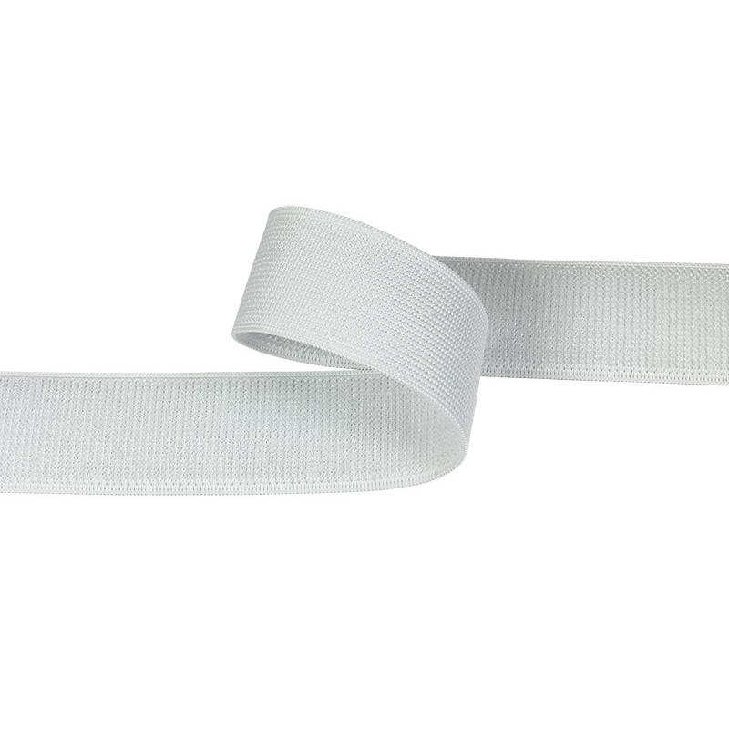 Elastic hook and loop tape  white 501 nylon loop 20 yd