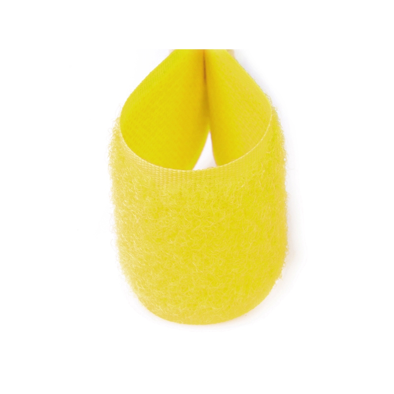 Hook and loop tape  yellow 506 polyester/nylon loop 25 mb