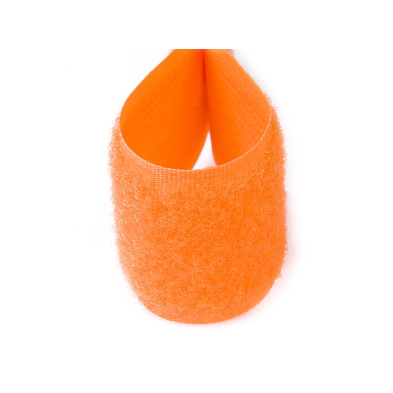 Hook and loop tape  orange neon&nbsppolyester/nylon loop 25 mb