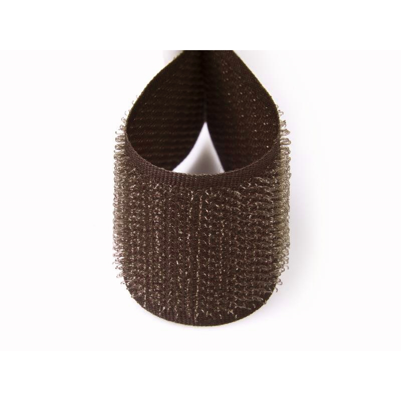 Hook and loop tape  brown 161 polyester/nylon hook 25 mb